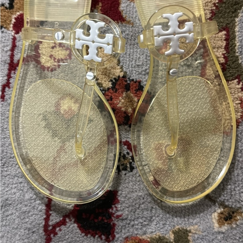 Tory Burch Transparent Yellow Sandals